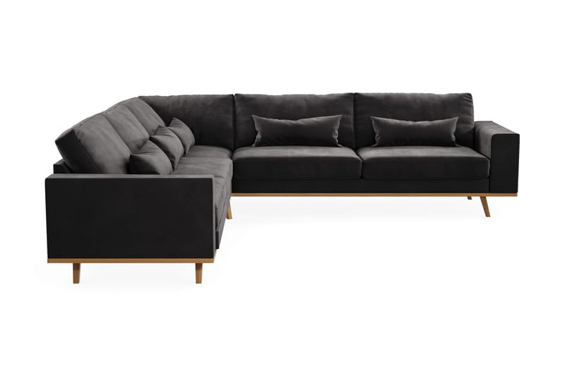 Copenhagen 6-sits L-formad Hörnsoffa i Sammet - Mörkgrå - Möbler - Soffa - Hörnsoffa