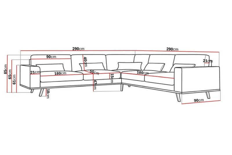 Copenhagen 6-sits L-formad Hörnsoffa i Sammet - Mörkgrön - Möbler - Soffa - Hörnsoffa