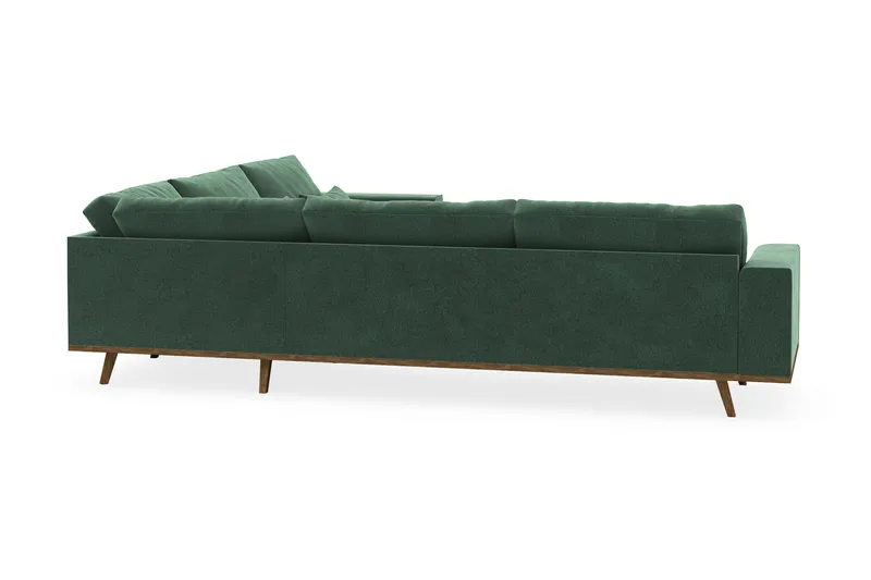 Copenhagen 6-sits L-formad Hörnsoffa i Sammet - Mörkgrön - Möbler - Soffa - Hörnsoffa