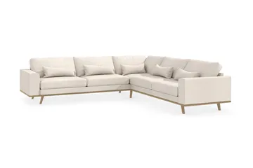 Copenhagen 6-sits L-formad Hörnsoffa i Tyg - Beige - Möbler - Soffa - Hörnsoffa