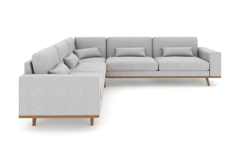 Copenhagen 6-sits L-formad Hörnsoffa i Tyg - Grå - Möbler - Soffa - Hörnsoffa