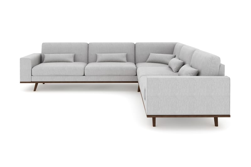 Copenhagen 6-sits L-formad Hörnsoffa i Tyg - Grå - Möbler - Soffa - Hörnsoffa