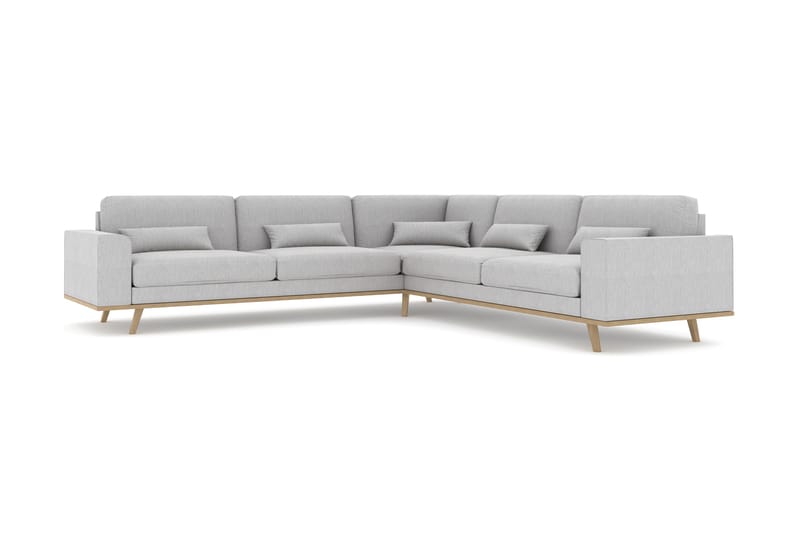 Copenhagen 6-sits L-formad Hörnsoffa i Tyg - Grå - Möbler - Soffa - Hörnsoffa