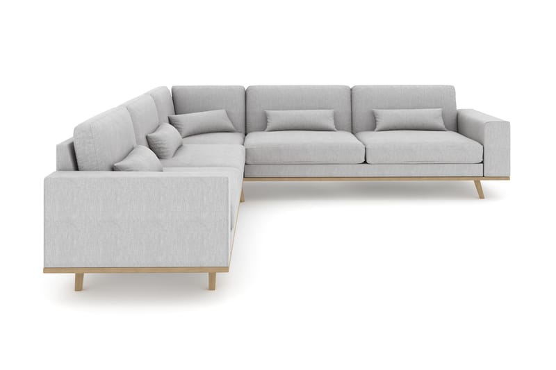 Copenhagen 6-sits L-formad Hörnsoffa i Tyg - Grå - Möbler - Soffa - Hörnsoffa