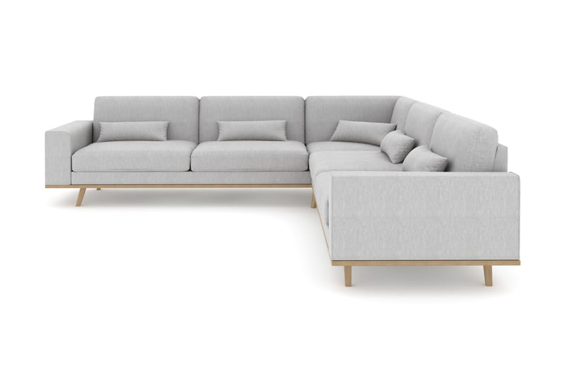 Copenhagen 6-sits L-formad Hörnsoffa i Tyg - Grå - Möbler - Soffa - Hörnsoffa