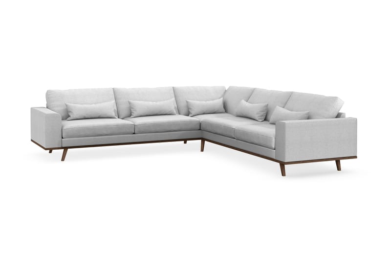 Copenhagen 6-sits L-formad Hörnsoffa i Tyg - Ljusgrå - Möbler - Soffa - Hörnsoffa