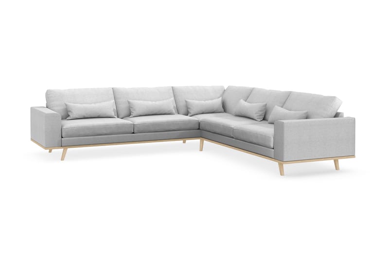 Copenhagen 6-sits L-formad Hörnsoffa i Tyg - Ljusgrå - Möbler - Soffa - Hörnsoffa