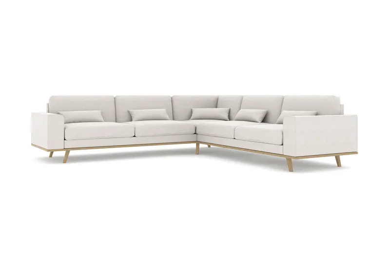 Copenhagen 6-sits L-formad Hörnsoffa i Tyg - Ljusgrå - Möbler - Soffa - Hörnsoffa