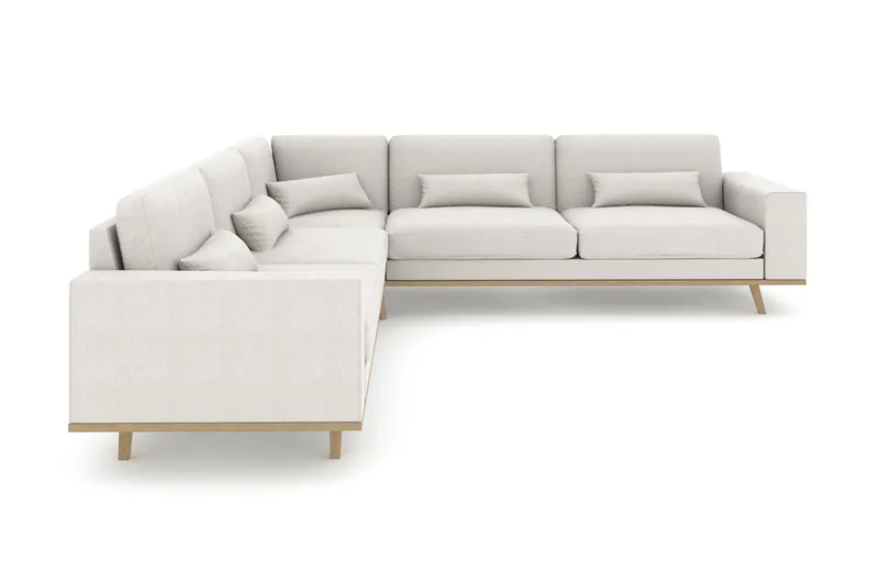 Copenhagen 6-sits L-formad Hörnsoffa i Tyg - Ljusgrå - Möbler - Soffa - Hörnsoffa