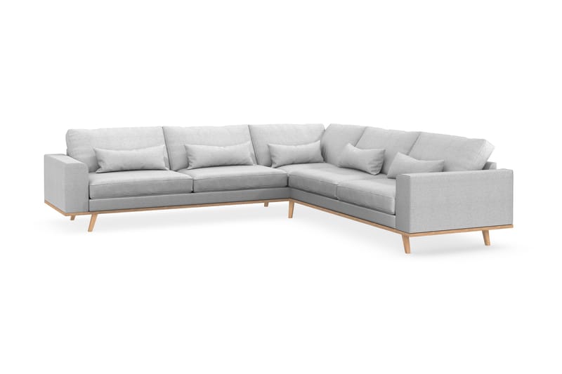 Copenhagen 6-sits L-formad Hörnsoffa i Tyg - Ljusgrå - Möbler - Soffa - Hörnsoffa