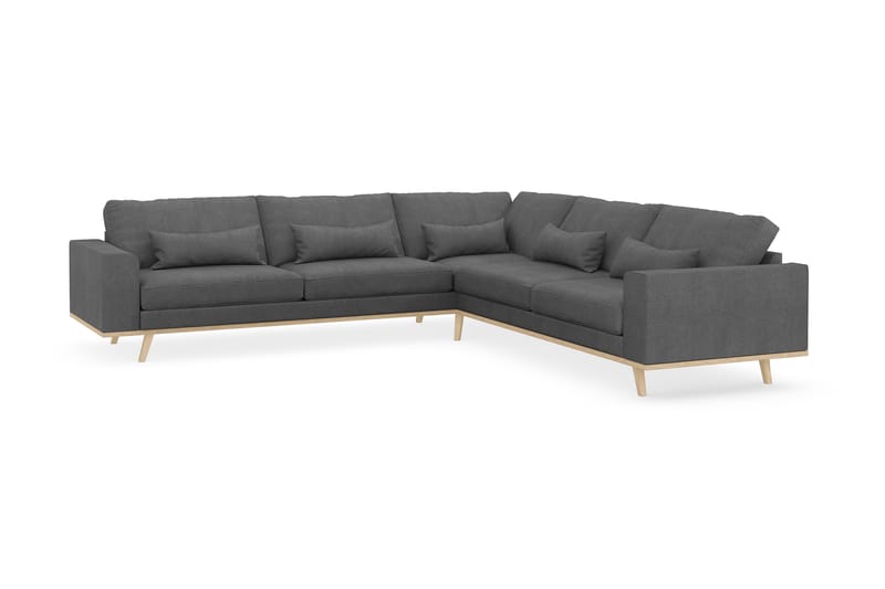 Copenhagen 6-sits L-formad Hörnsoffa i Tyg - Mörkgrå - Möbler - Soffa - Hörnsoffa