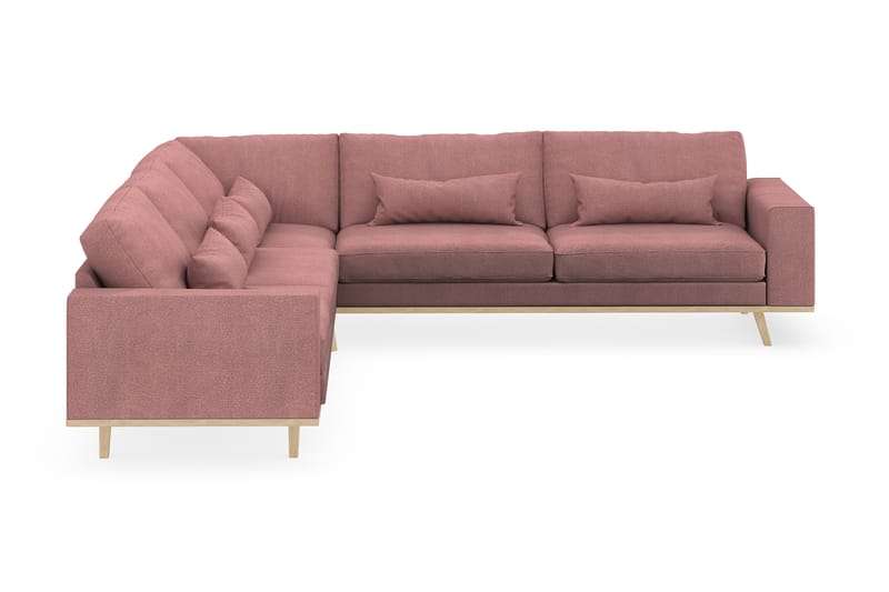 Copenhagen 6-sits L-formad Hörnsoffa i Tyg - Rosa - Möbler - Soffa - Hörnsoffa