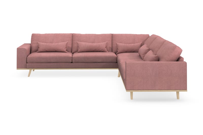 Copenhagen 6-sits L-formad Hörnsoffa i Tyg - Rosa - Möbler - Soffa - Hörnsoffa