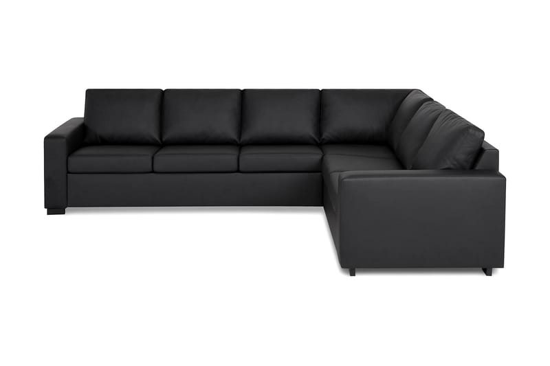 Crazy 5-sits Vändbar L-formad Large Hörnsoffa i Konstläder - Svart - Möbler - Soffa - Skinnsoffor