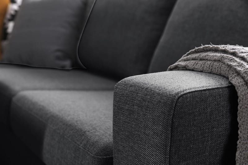 Crazy 5-sits Vändbar L-formad Large Hörnsoffa i Tyg - Mörkgrå - Möbler - Soffa - Hörnsoffa