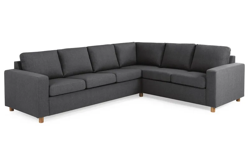 Crazy 5-sits Vändbar L-formad Large Hörnsoffa i Tyg - Mörkgrå - Möbler - Soffa - Hörnsoffa