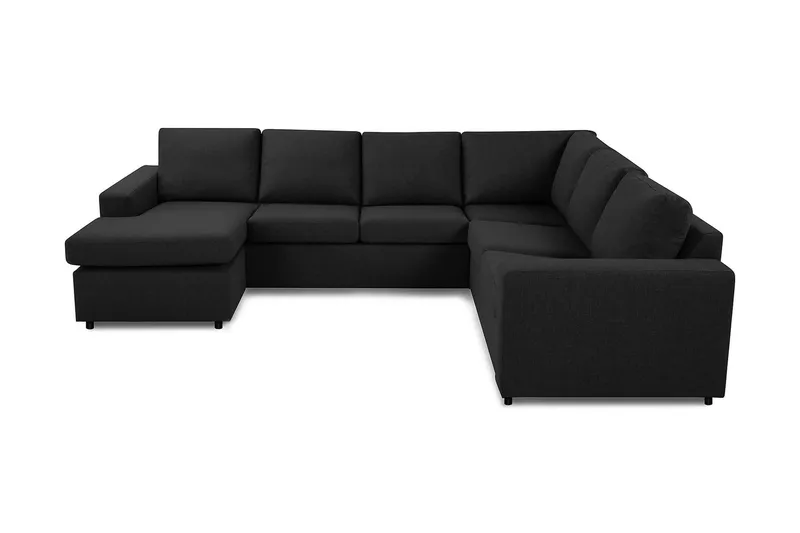 Crazy 5-sits Vänstervänd U-formad Hörnsoffa med divan i Tyg - Antracit - Möbler - Soffa - Hörnsoffa - Hörnsoffa med divan