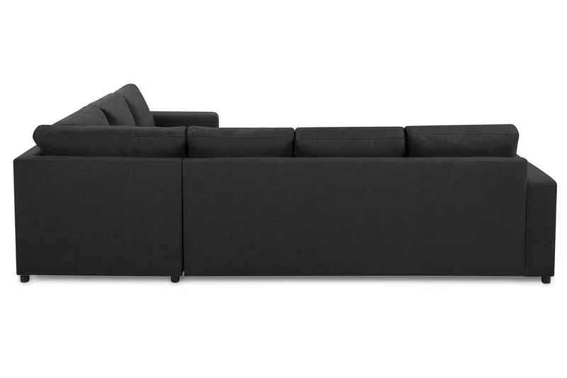 Crazy 5-sits Vänstervänd U-formad Hörnsoffa med divan i Tyg - Antracit - Möbler - Soffa - Hörnsoffa - Hörnsoffa med divan