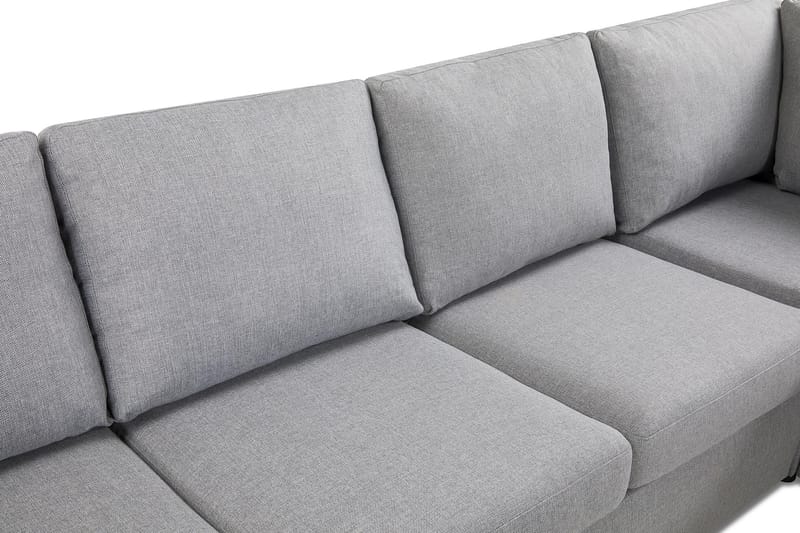 Crazy 5-sits Vänstervänd U-formad Hörnsoffa med divan i Tyg - Grå - Möbler - Soffa - Hörnsoffa - Hörnsoffa med divan