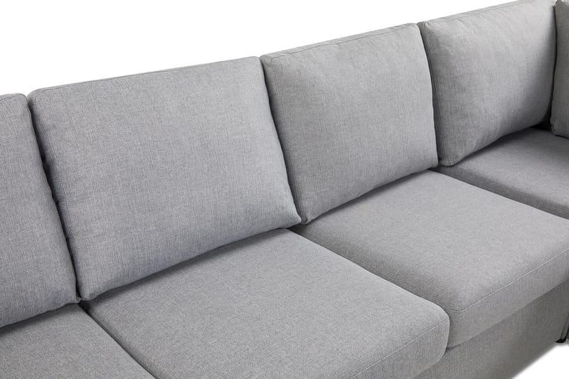 Crazy 5-sits Vänstervänd U-formad Hörnsoffa med divan i Tyg - Grå - Möbler - Soffa - Hörnsoffa