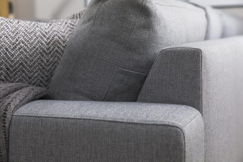 Crazy 5-sits Vänstervänd U-formad Hörnsoffa med divan i Tyg - Grå - Möbler - Soffa - Hörnsoffa