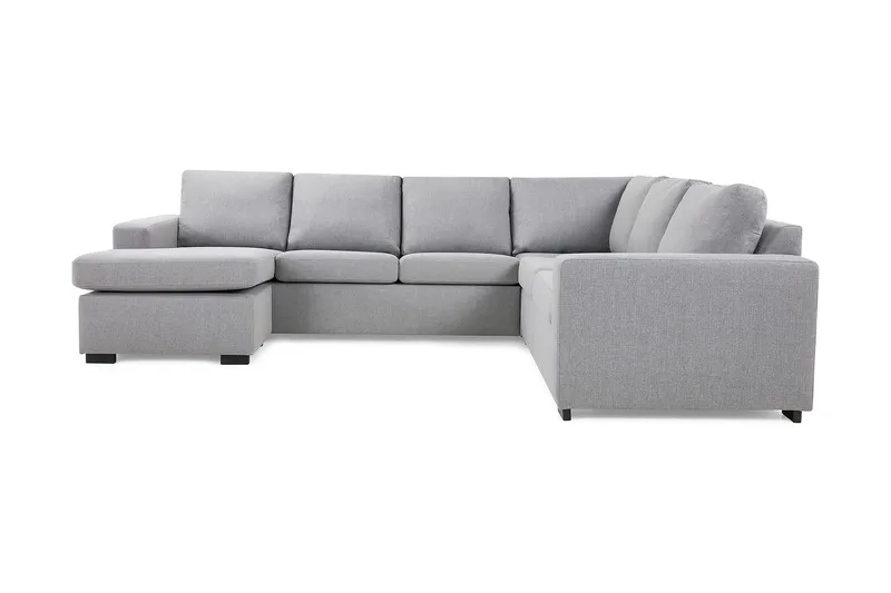 Crazy 5-sits Vänstervänd U-formad Hörnsoffa med divan i Tyg - Grå - Möbler - Soffa - Hörnsoffa