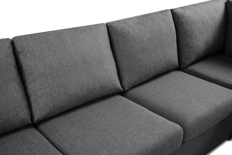 Crazy 5-sits Vänstervänd U-formad Hörnsoffa med divan i Tyg - Mörkgrå - Möbler - Soffa - Hörnsoffa
