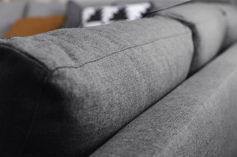 Crazy 5-sits Vänstervänd U-formad Hörnsoffa med divan i Tyg - Mörkgrå - Möbler - Soffa - Hörnsoffa - Hörnsoffa med divan