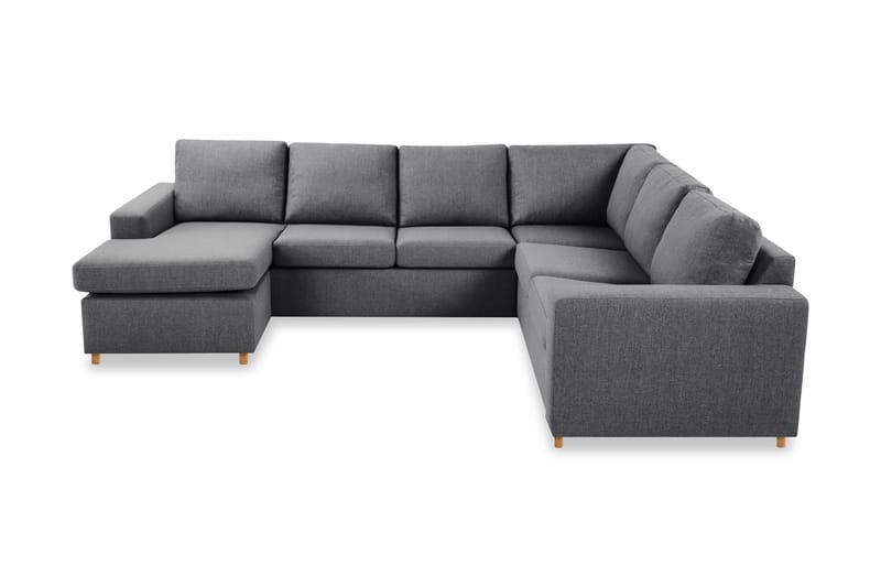 Crazy 5-sits Vänstervänd U-formad Hörnsoffa med divan i Tyg - Mörkgrå - Möbler - Soffa - Hörnsoffa