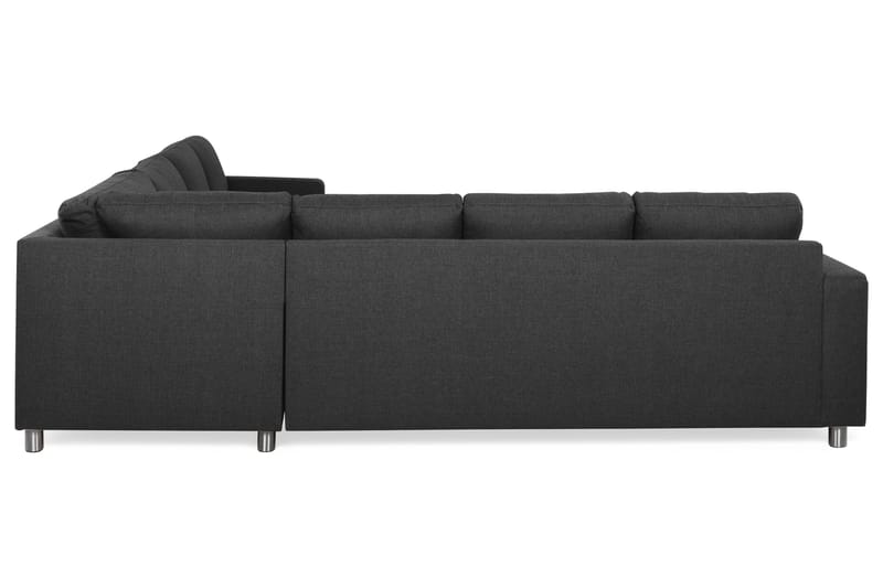 Crazy 6-sits Vändbar L-formad X-Large Hörnsoffa i Tyg - Antracit - Möbler - Soffa - Hörnsoffa