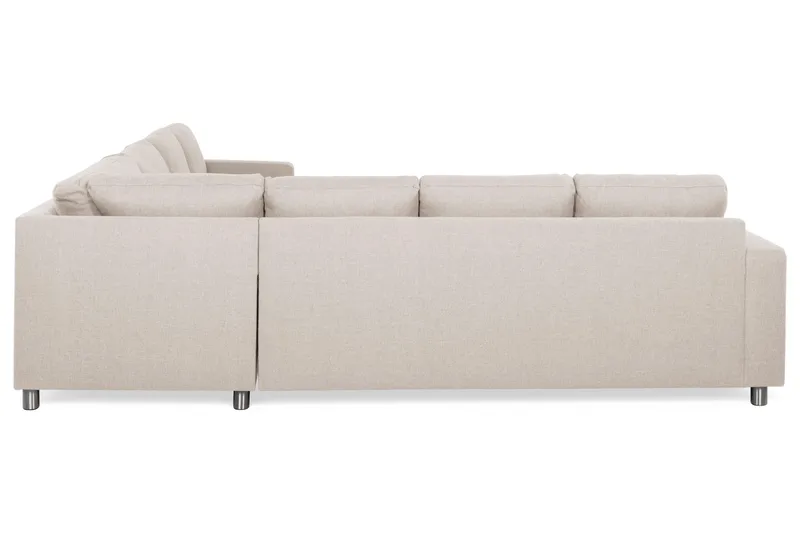 Crazy 6-sits Vändbar L-formad X-Large Hörnsoffa i Tyg - Beige - Möbler - Soffa - Hörnsoffa