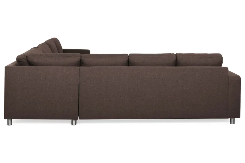 Crazy 6-sits Vändbar L-formad X-Large Hörnsoffa i Tyg - Brun - Möbler - Soffa - Hörnsoffa