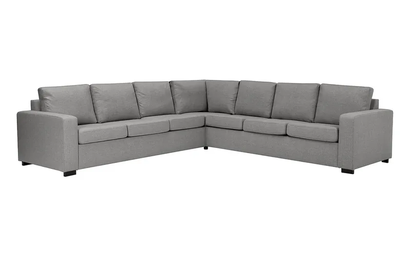 Crazy 6-sits Vändbar L-formad X-Large Hörnsoffa i Tyg - Grå - Möbler - Soffa - Hörnsoffa