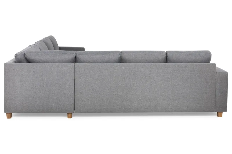 Crazy 6-sits Vändbar L-formad X-Large Hörnsoffa i Tyg - Grå - Möbler - Soffa - Hörnsoffa