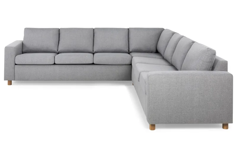 Crazy 6-sits Vändbar L-formad X-Large Hörnsoffa i Tyg - Grå - Möbler - Soffa - Hörnsoffa