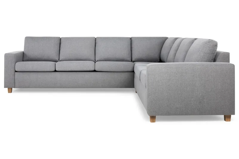 Crazy 6-sits Vändbar L-formad X-Large Hörnsoffa i Tyg - Grå - Möbler - Soffa - Hörnsoffa