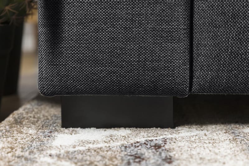 Crazy 6-sits Vändbar L-formad X-Large Hörnsoffa i Tyg - Mörkgrå - Möbler - Soffa - Hörnsoffa