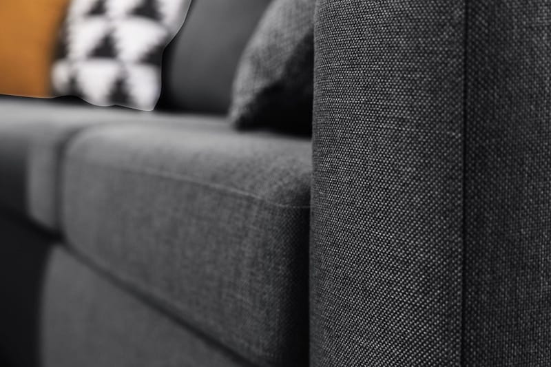 Crazy 6-sits Vändbar L-formad X-Large Hörnsoffa i Tyg - Mörkgrå - Möbler - Soffa - Hörnsoffa