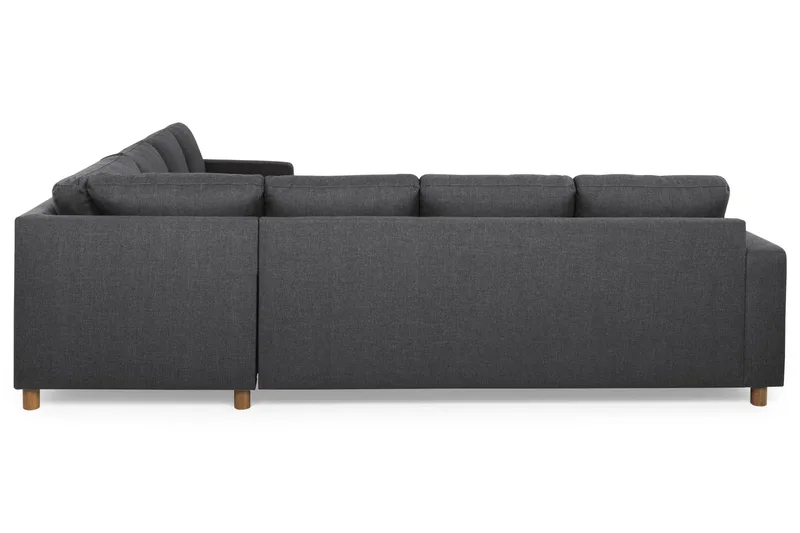 Crazy 6-sits Vändbar L-formad X-Large Hörnsoffa i Tyg - Mörkgrå - Möbler - Soffa - Hörnsoffa