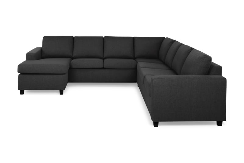 Crazy 6-sits Vänstervänd U-formad Large Hörnsoffa med divan i Tyg - Antracit - Möbler - Soffa - Hörnsoffa - Hörnsoffa med divan