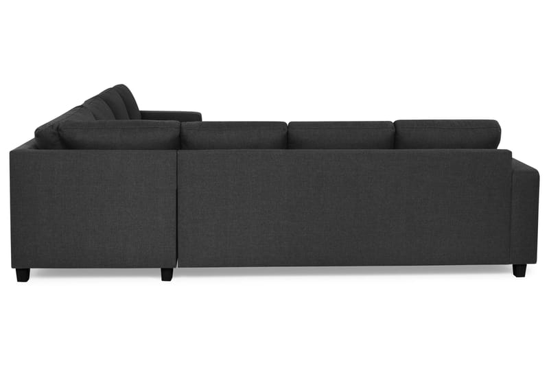 Crazy 6-sits Vänstervänd U-formad Large Hörnsoffa med divan i Tyg - Antracit - Möbler - Soffa - Hörnsoffa - Hörnsoffa med divan