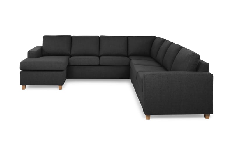 Crazy 6-sits Vänstervänd U-formad Large Hörnsoffa med divan i Tyg - Antracit - Möbler - Soffa - Hörnsoffa - Hörnsoffa med divan