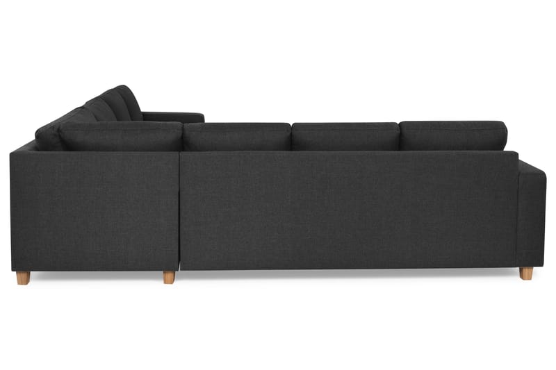 Crazy 6-sits Vänstervänd U-formad Large Hörnsoffa med divan i Tyg - Antracit - Möbler - Soffa - Hörnsoffa - Hörnsoffa med divan