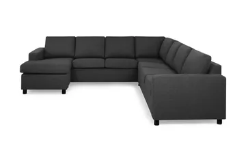 Crazy 6-sits Vänstervänd U-formad Large Hörnsoffa med divan i Tyg