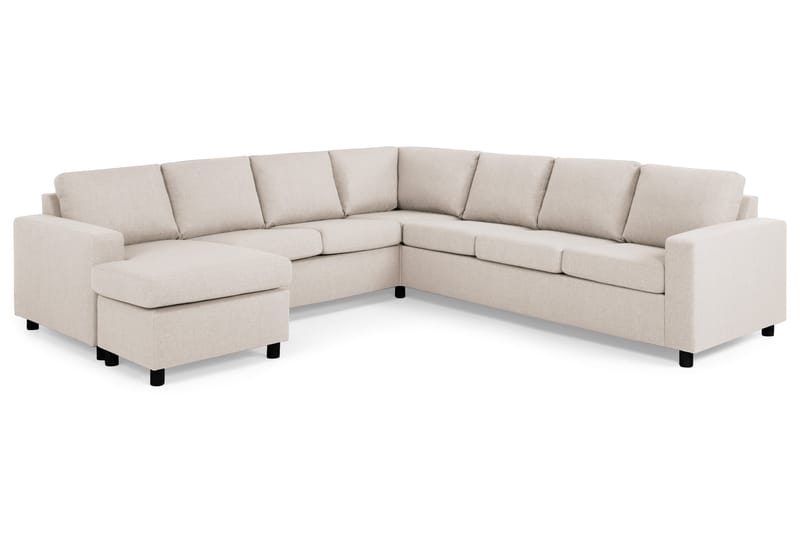 Crazy 6-sits Vänstervänd U-formad Large Hörnsoffa med divan i Tyg - Beige - Möbler - Soffa - Hörnsoffa - Hörnsoffa med divan