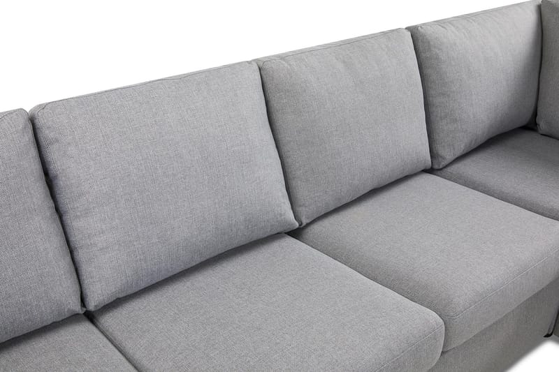 Crazy 6-sits Vänstervänd U-formad Large Hörnsoffa med divan i Tyg - Grå - Möbler - Soffa - Hörnsoffa - Hörnsoffa med divan