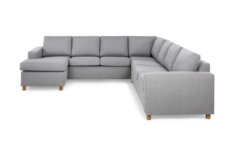Crazy 6-sits Vänstervänd U-formad Large Hörnsoffa med divan i Tyg - Grå - Möbler - Soffa - Hörnsoffa - Hörnsoffa med divan