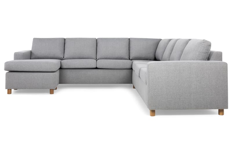 Crazy 6-sits Vänstervänd U-formad Large Hörnsoffa med divan i Tyg - Grå - Möbler - Soffa - Hörnsoffa - Hörnsoffa med divan