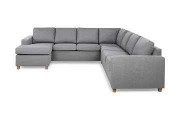 Crazy 6-sits Vänstervänd U-formad Large Hörnsoffa med divan i Tyg