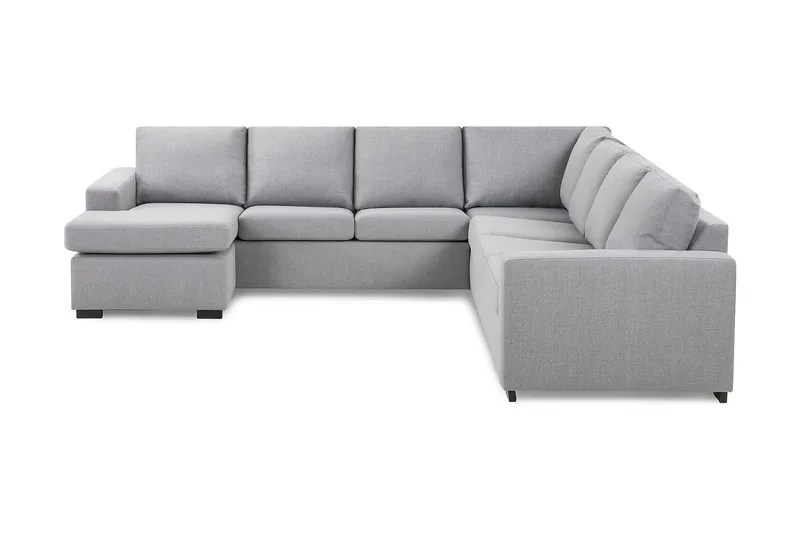 Crazy 6-sits Vänstervänd U-formad Large Hörnsoffa med divan i Tyg - Grå - Möbler - Soffa - Hörnsoffa - Hörnsoffa med divan
